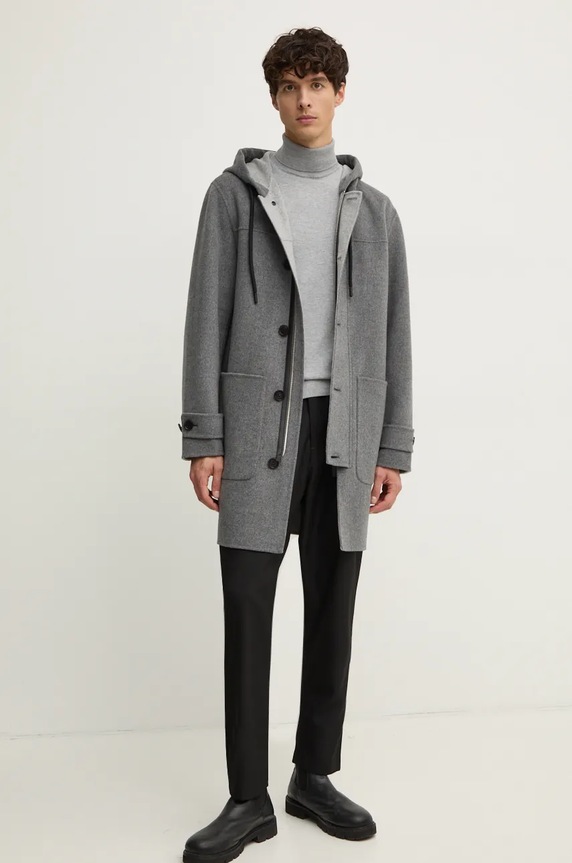 Vuneni kaput MACKAGE JOSHUA siva AW24
