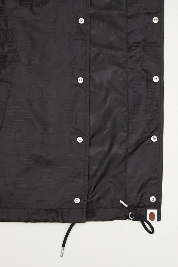 Bunda A Bathing Ape Lux Sport Pattern Jacquard Nylon Coach Jacket 1K80140314 černá