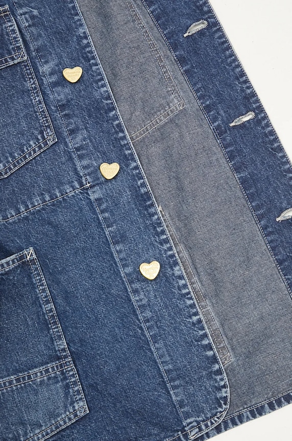 Džínová bunda Human Made Denim Coverall Jacket HM28JK002 námořnická modř