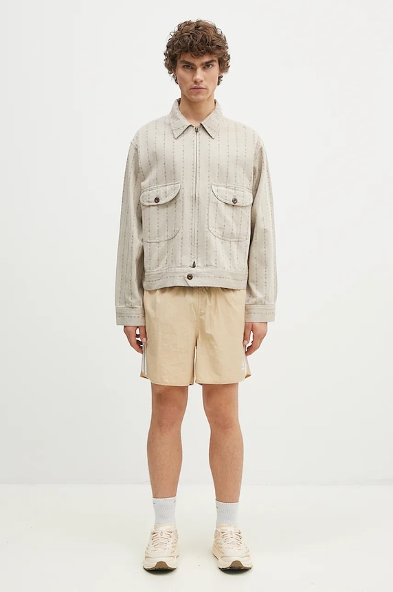 Pamučna košulja- jakna Human Made Herringbone Zip-Up Work Jacket HM28JK014