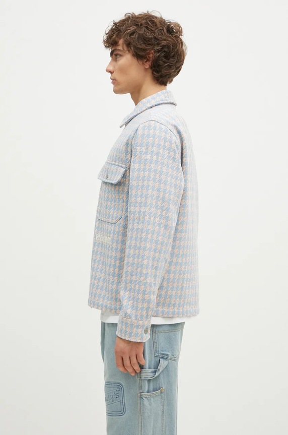 PLEASURES jacket Folklore Work P24F038 blue AW24