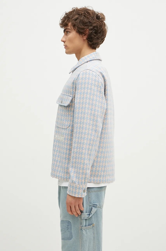 PLEASURES jacket Folklore Work P24F038 blue AW24