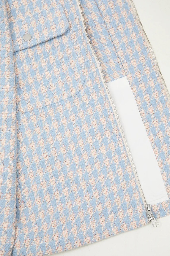PLEASURES jacket Folklore Work P24F038 blue