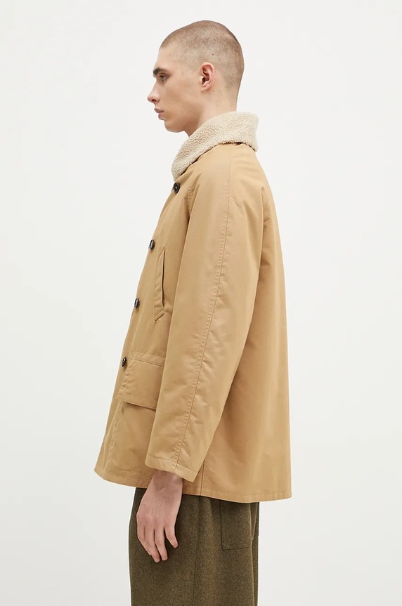 Universal Works palton cu doua fete 31107.SAND bej AW24