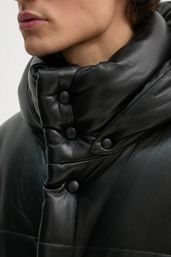 Μπουφάν Nanushka HIDE MENS NM22CROW00299 μαύρο
