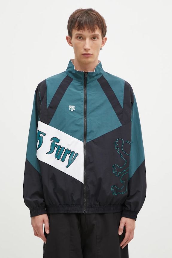 Bunda NEIGHBORHOOD Track Jacket Mod nezateplené tyrkysová 242TSNH.JKM13