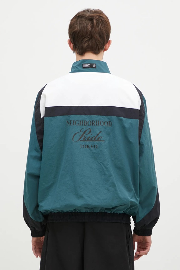 Oblečení Bunda NEIGHBORHOOD Track Jacket Mod 242TSNH.JKM13 tyrkysová