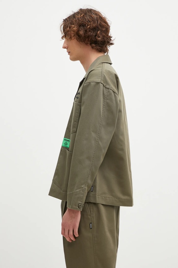 NEIGHBORHOOD giacca NEIGHBORHOOD X Dickies . Coverall Jacket 242VFDKN.JKM02 verde AW24