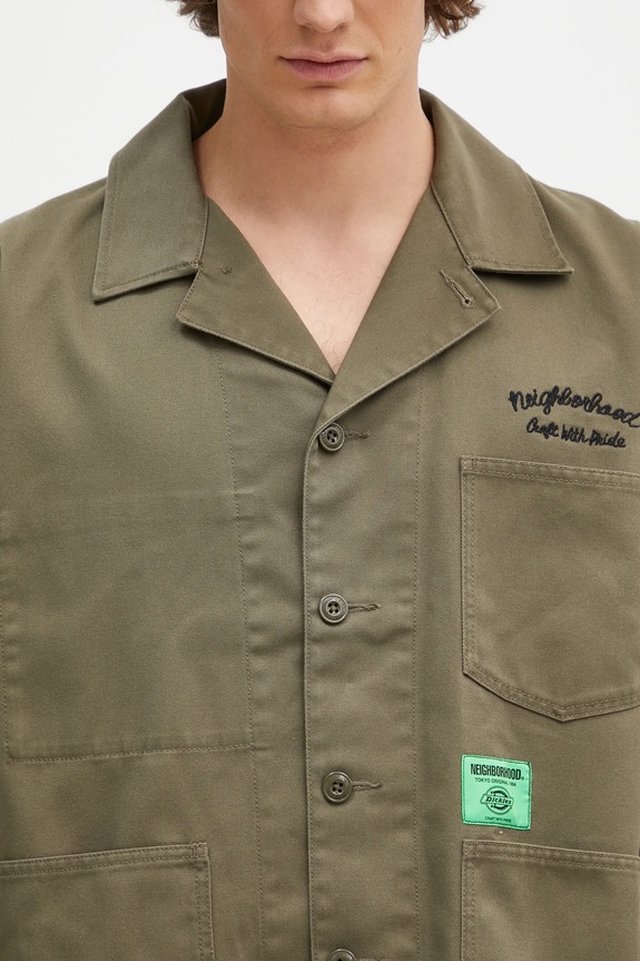NEIGHBORHOOD giacca NEIGHBORHOOD X Dickies . Coverall Jacket verde 242VFDKN.JKM02