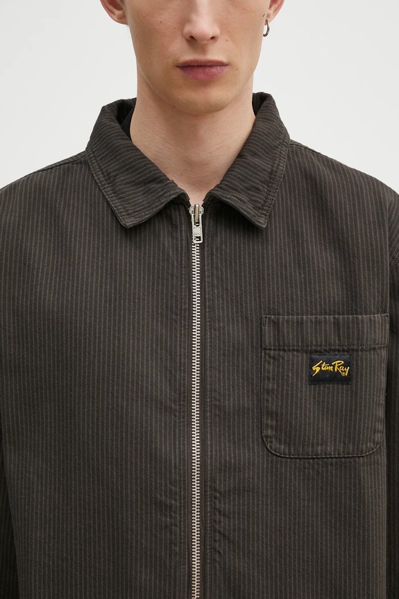 Bavlněná košilová bunda Stan Ray Zip Shirt šedá AW2401929