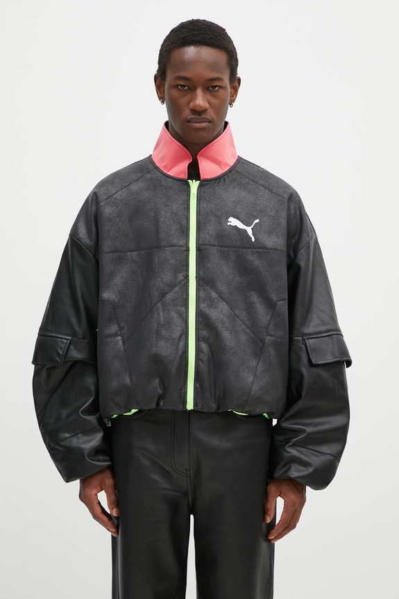 Obojstranná bunda Puma Puma x A$AP ROCKY PLEATHER JACKET prechodné čierna 632480