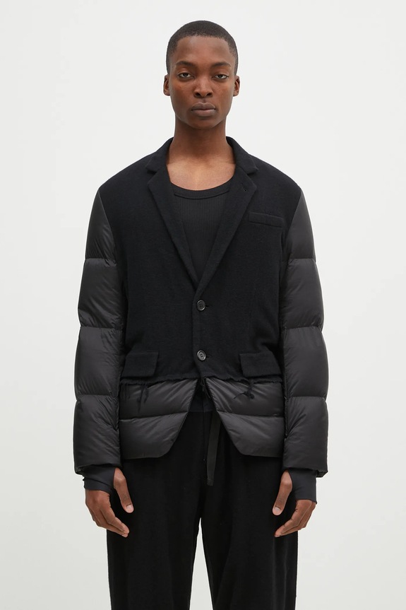 Vunena pernata jakna Undercover Jacket za prijelazno razdoblje crna UC2D4103