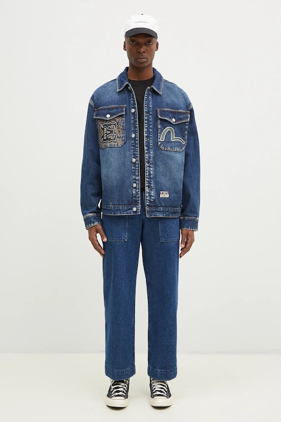 Джинсовая куртка Evisu Sheridan Daicock Printed 2EAHTM4SJ1015