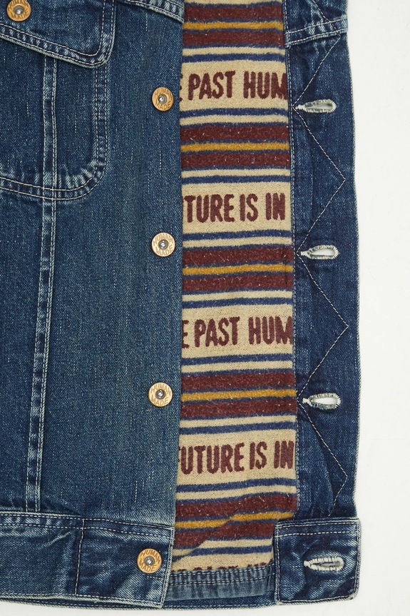 Human Made giacca di jeans Blanket Lined Denim Work Jacket HM28JK010 blu navy
