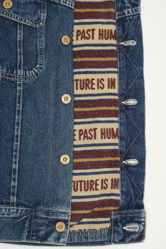 Human Made giacca di jeans Blanket Lined Denim Work Jacket HM28JK010 blu navy