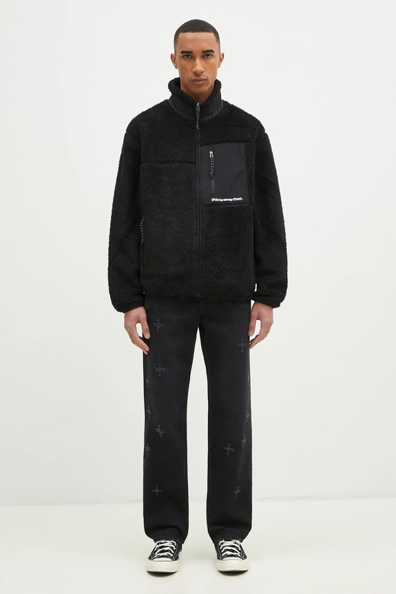 thisisneverthat kurtka SP Sherpa Fleece Jacket TN243BOWHS01 czarny