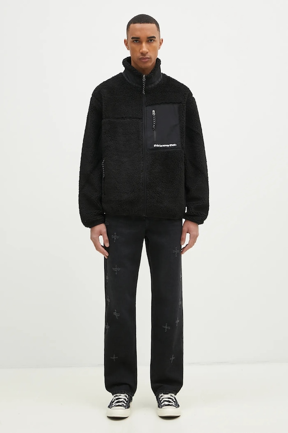 thisisneverthat kurtka SP Sherpa Fleece Jacket TN243BOWHS01 czarny