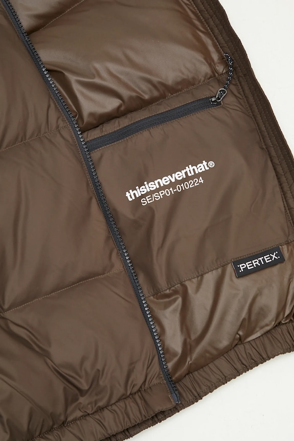 thisisneverthat down jacket PERTEX T Down Jacket TN243OOWHS01 brown