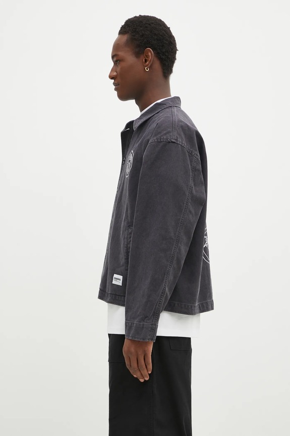 Бавовняна куртка NEIGHBORHOOD 242AQNH.JKM02 чорний AW24