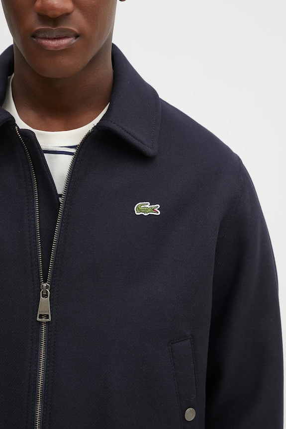 Шерстяная куртка-бомбер Lacoste тёмно-синий BH2888