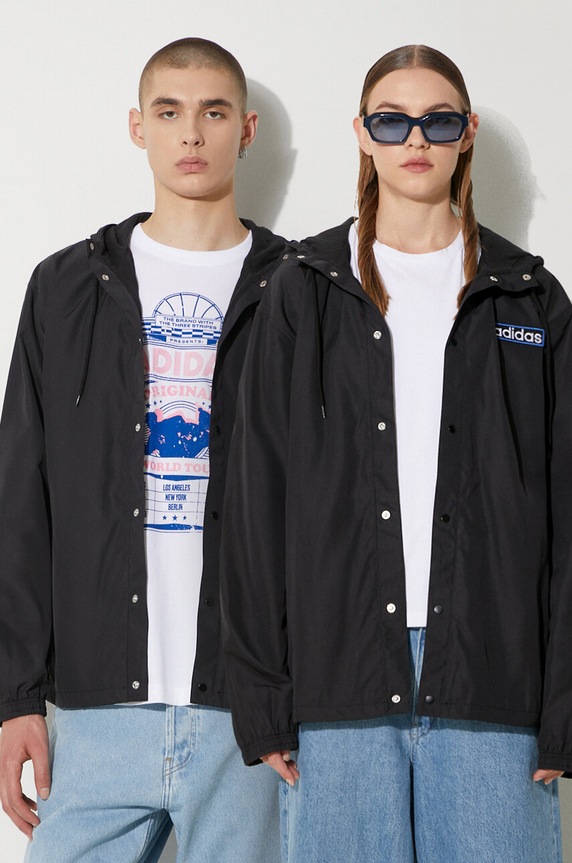 Куртка adidas Originals Adibreak Windbreaker с капюшоном чёрный IY4845