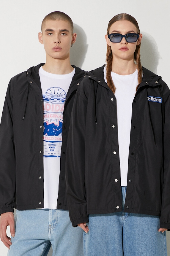 Куртка adidas Originals Adibreak Windbreaker с капюшоном чёрный IY4845