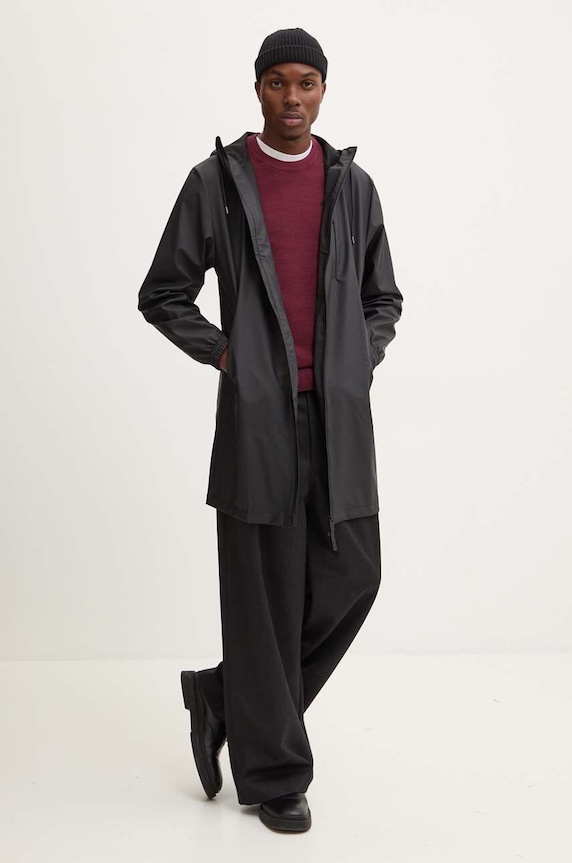 Jakna Rains Long Storm Breaker W3 črna 12080.01