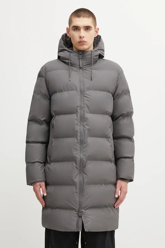Rains jacket Alta Longer Puffer Jacket W3T4 with gray 15130.13