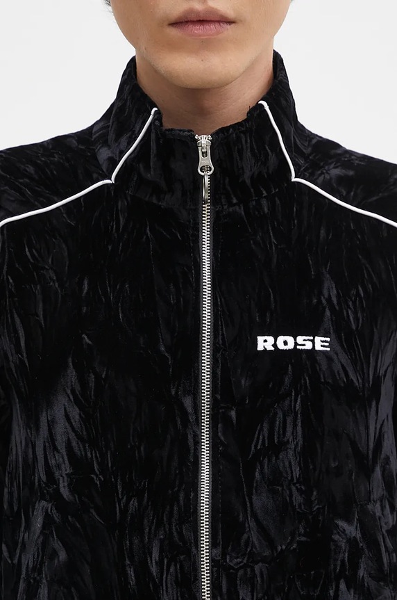 Martine Rose velvet sweatshirt Shrunken Track Jacket black 164WF04001