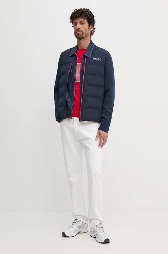 Pulover Red Bull Racing x Pepe Jeans RU490001 mornarsko modra AW24
