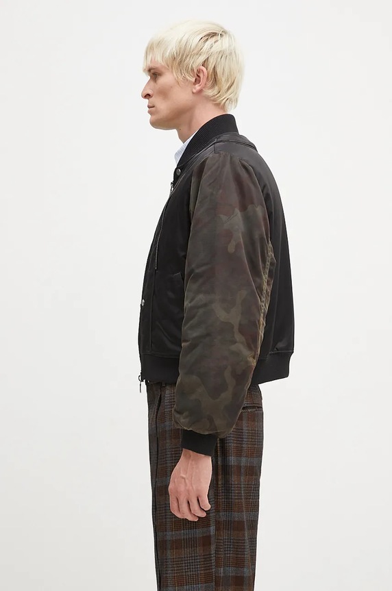Яке бомбър Andersson Bell Mesh Sleeve Bomber Jacket awa626u черен AW24