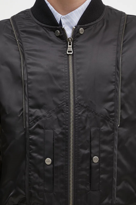 Яке бомбър Andersson Bell Mesh Sleeve Bomber Jacket черен awa626u