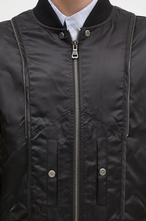 Яке бомбър Andersson Bell Mesh Sleeve Bomber Jacket черен awa626u
