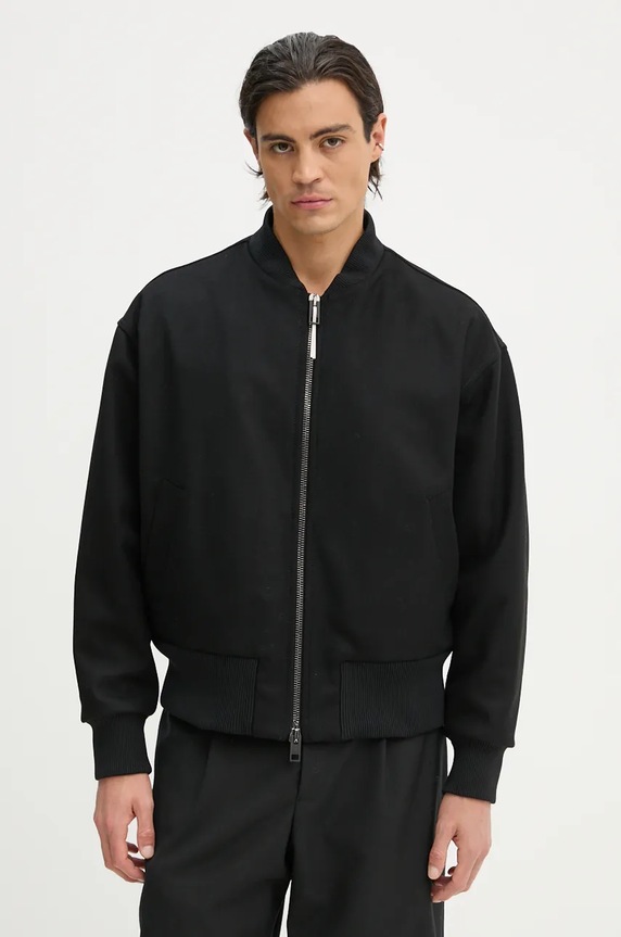 Sunnei wool bomber jacket RTWXOUW009 black AW24