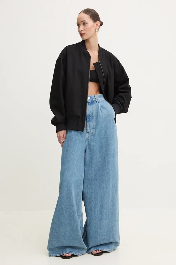 Sunnei wool bomber jacket RTWXOUW009 black