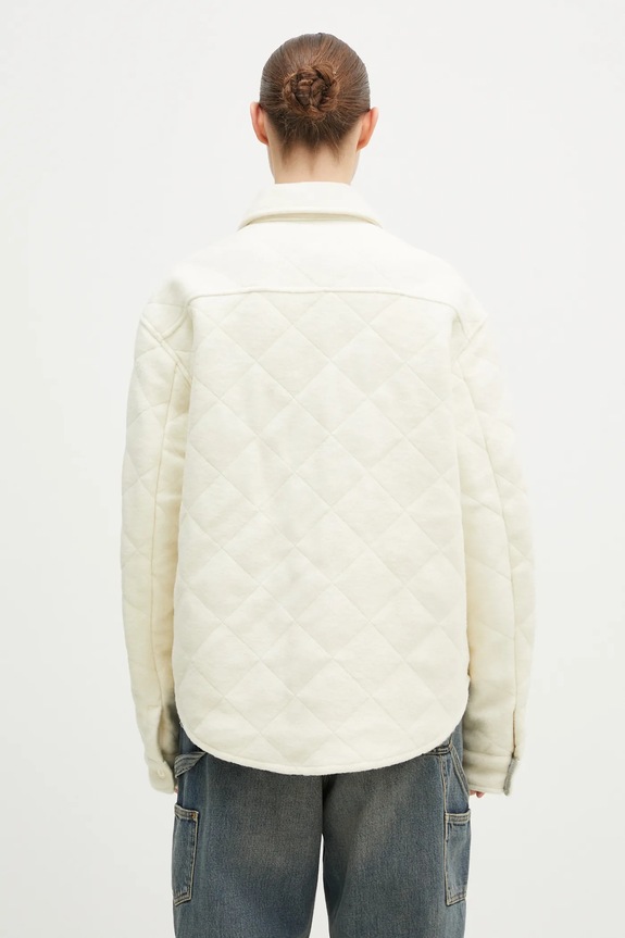 Одежда Шерстяная куртка-рубашка FILA+ Quilted Overshirt 42FW24OW01508C001 бежевый