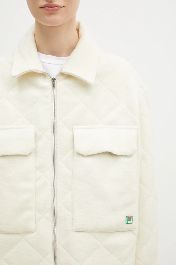 Шерстяная куртка-рубашка FILA+ Quilted Overshirt бежевый 42FW24OW01508C001