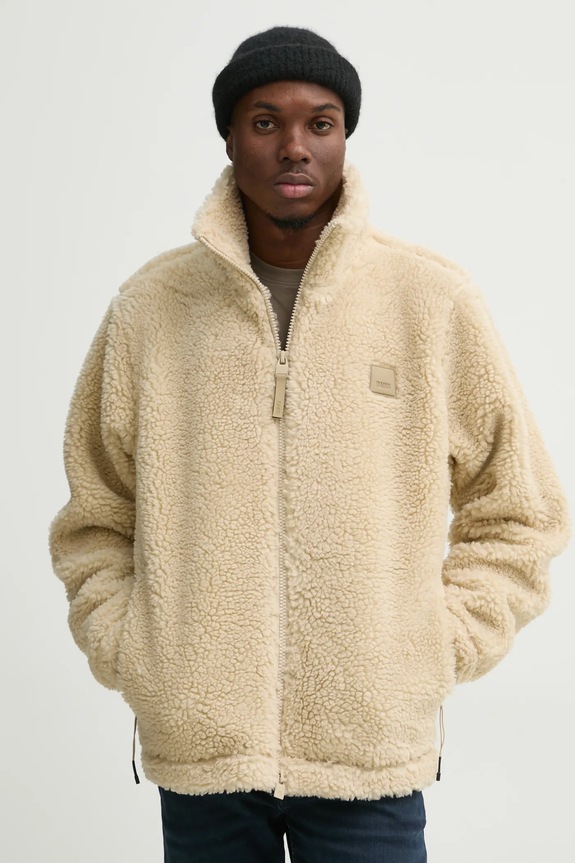 Rains giacca Kofu Fleece Jacket T2 beige 19940.24