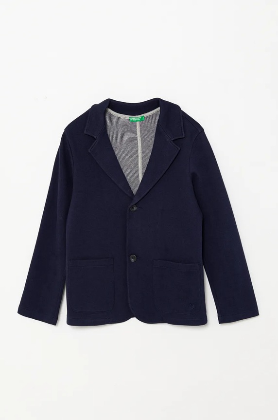Detské sako United Colors of Benetton pletenina tmavomodrá 3F1YC600H.G.Seasonal
