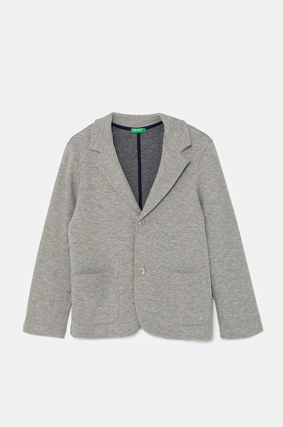 Detské sako United Colors of Benetton pletenina sivá 3F1YC600H.G.Seasonal