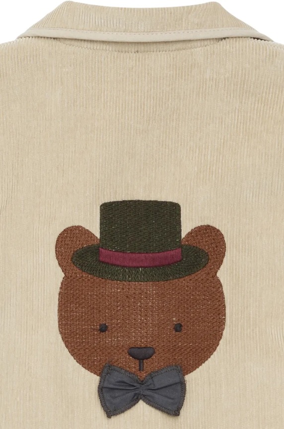 Detská bavlnená bunda Donsje Braas Blazer Bear béžová 4083301