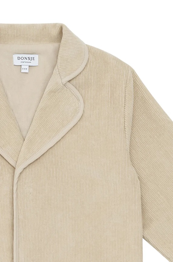 Detská bavlnená bunda Donsje Braas Blazer Bear 4083301 béžová