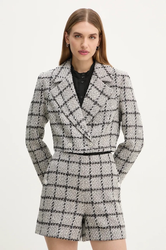 Bruuns Bazaar sacou DoxaBBNanyas short blazer cu captuseala gri BBW4175