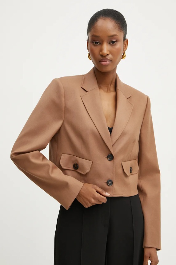 Pinko marynarka tkanina brązowy 104337.A1B3