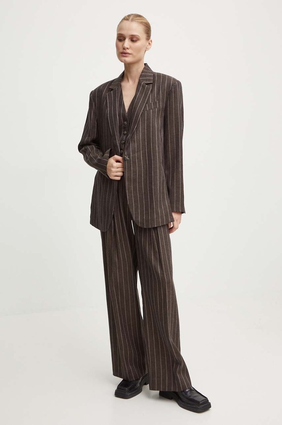 Day Birger et Mikkelsen sacou de in Emile - Casual Linen Stripe DAY65243233 maro AW24
