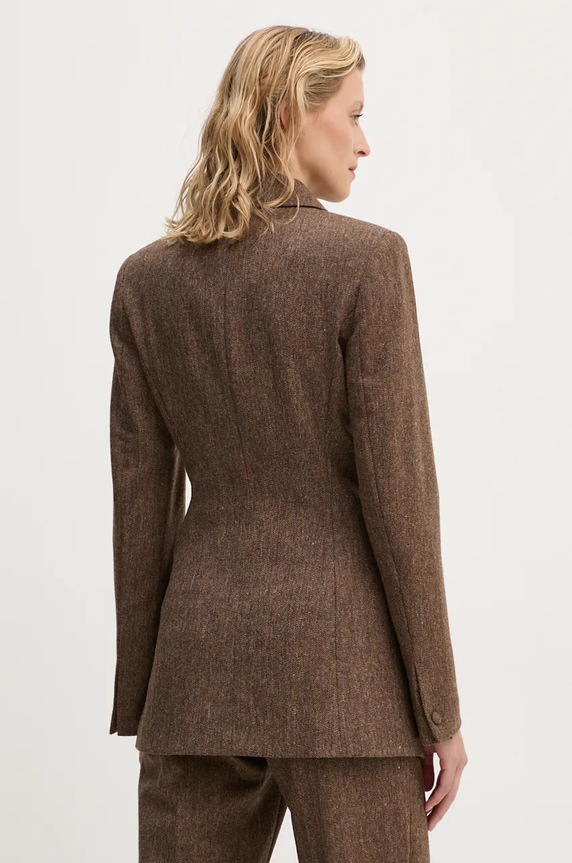 Odjeća Vuneni sako Remain Fitted Herringbone Blazer 5018632977 smeđa