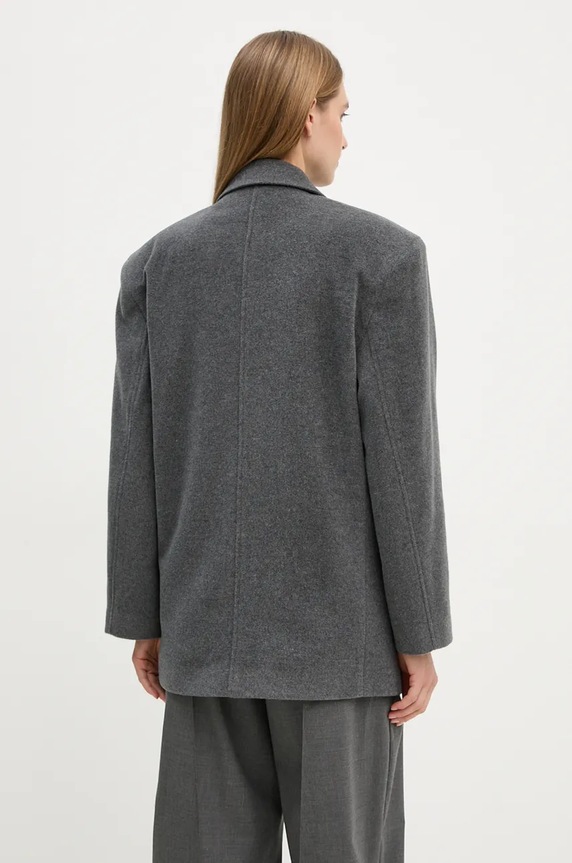 Odzież Remain marynarka wełniana Heavy Wool Blazer 501887514 szary