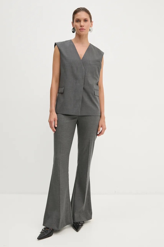 Remain vesta din amestec de lana 5018981959 gri AW24