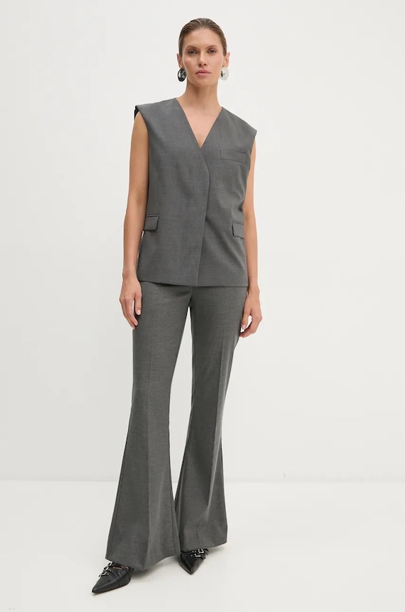 Remain vesta din amestec de lana 5018981959 gri AW24