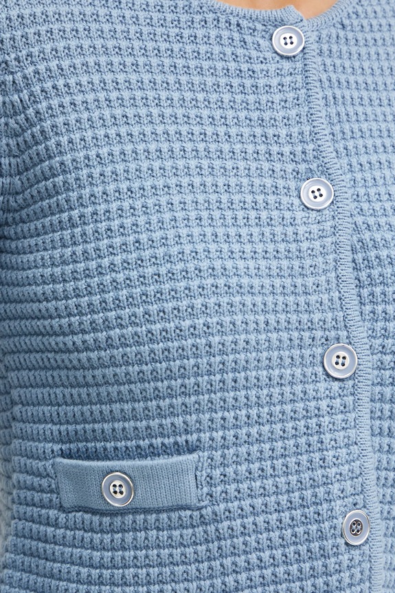 Ζακέτα από μίγμα μαλλιού Liu Jo WF4443.MS016 μπλε